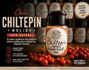 Chiltepin Powder, Chile Chiltepin Molido