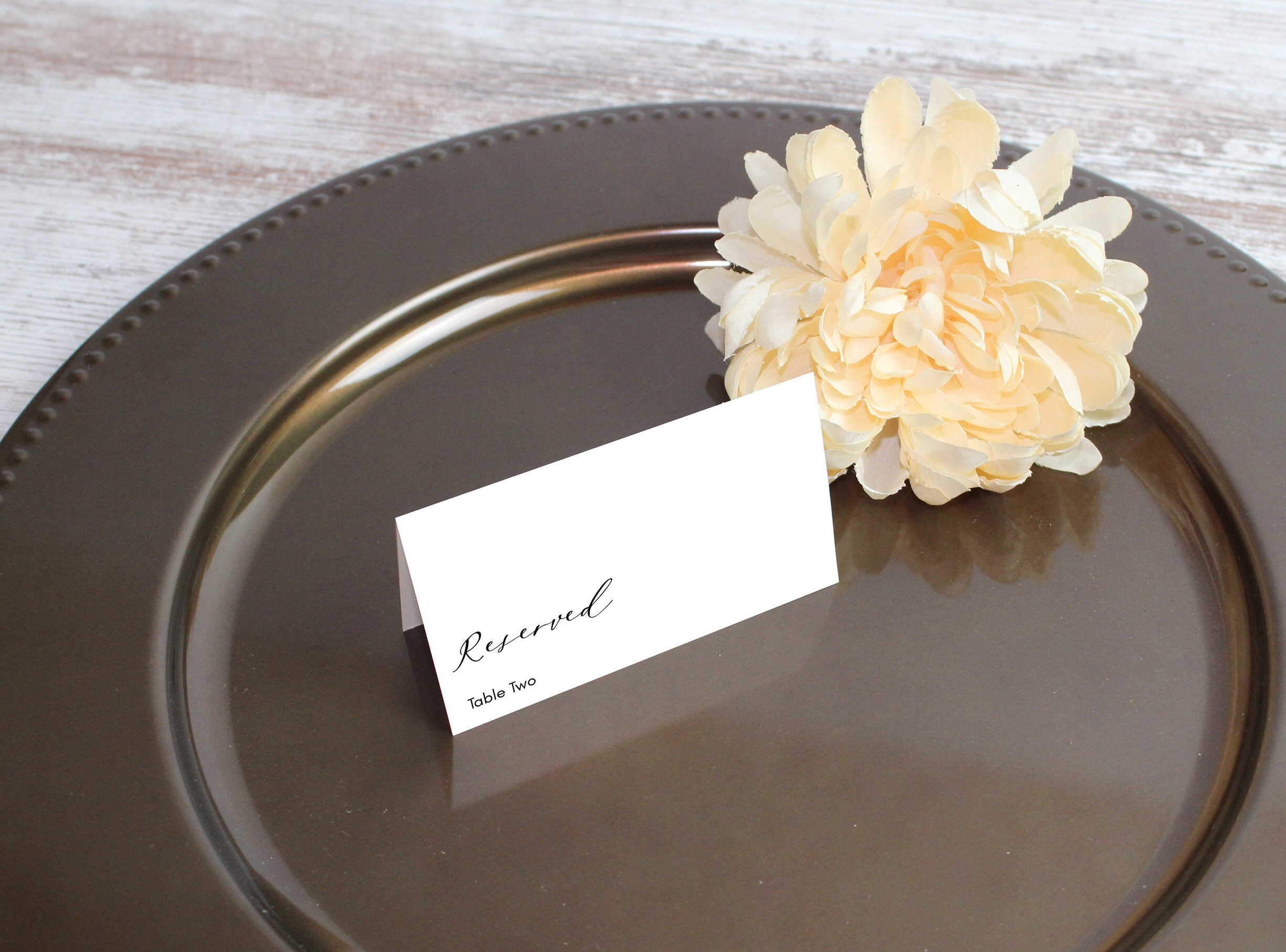 Simple Wedding Reserved Seating Place Card Template - Etsy 日本