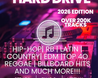 2TB DJ Hard Drive Music Collection. Weddings, mobile dj, clubs, parties, events
