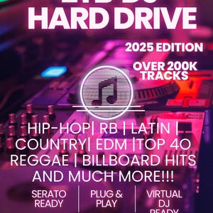 2TB DJ Hard Drive Music Collection. Weddings, mobile dj, clubs, parties, events