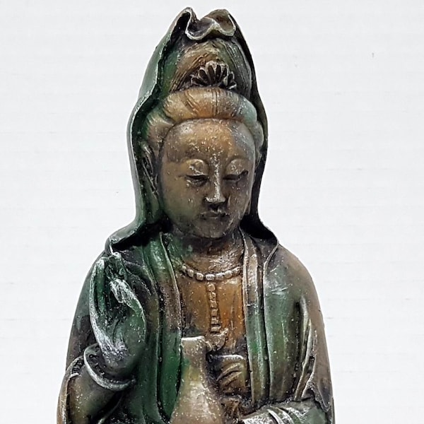 Quan Yin 6.5in. (17 cm) Feng Shui Goddess of Mercy and Compassion Buddhism Stone Art AvtechStoneGallery