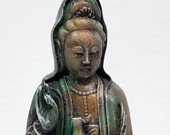 Quan Yin 6.5in. (17 cm) Feng Shui Goddess of Mercy and Compassion Buddhism Stone Art AvtechStoneGallery