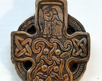 Abbey Cross, Celtic Cros,s 9 inch (23 cm), Celtic Crosses, Abbey Celtic Cross, Medieval, Wall Decor, Home Decor, AvtechStoneGallery