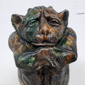 Paul Gargoyle, 7.5 in. (19 cm), Concrete Gargoyle, Grotesque, Cast Gargoyle Statue , Medieval Gothic, Medieval, AvtechStoneGallery