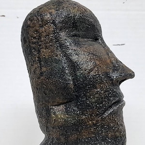 Easter Island, 8in. (21cm), Rapa Nui Moai,  Moai Massive Megalith Statues,  by Rapa Nui Natives, AvtechStoneGallery