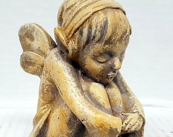 Little Sprite  3.2 in. (8 cm) Fairy-like Entity Stone Sculpture Garden Art AvtechStoneGallery