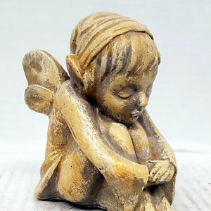 Little Sprite  3.2 in. (8 cm) Fairy-like Entity Stone Sculpture Garden Art AvtechStoneGallery