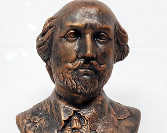 Shakespeare Bust, 10.5 in., Shakespeare, William Shakespeare, English Poet, Playwright, Preeminent Dramatist, AvtechStonegallery