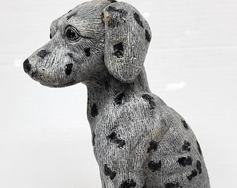 Chien dalmatien, chien en béton, 28 cm (11 po.), statue de jardin, statue de chien en béton, décoration de jardin, Avtechstonegallery