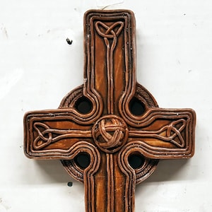 Celtic Cross, 8.25 in.(21 cm), Celtic Revival, Christian Cross, Middle Age Art, Medieval Stone Sculpture, AvtechStoneGallery