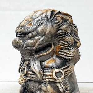 Foo Dog, 4 in. (10 cm),   Chinese Guard Lion,  Komainu, Shishi, Fu Dogs, Guardian Lions, Feng shui Fu Dogs, AvtechStonegallery