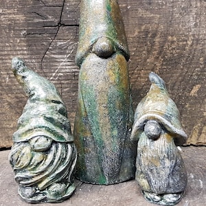 Trolls de jardin, lot de 3 trolls, 20 cm (20 cm), mythe nordique, habitants des cavernes, folklore scandinave, troll, art troll, Avtechstonegallery