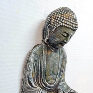 Buddha Hanging 9 in. (23 cm) Siddhartha Gautama Bulan Meditation Buddha Hanging Half Statue AvtechStoneGallery