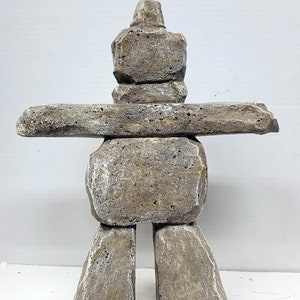 Inuksuk 13 in.(33cm), Concrete Inukshuk, Inuit Art, Stone Sculpture, Stone Marker,  Inunnguaq Marker, Artic Navigation,  AvtechstoneGallery