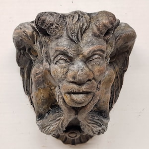 Gargoyle Shelf,  Concrete Gargoyle, 8 in (20cm), Monster Figure, Gothic Art, Solid Stone Gargoyle, Avtechstonegallery