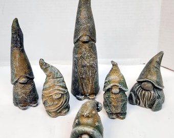 Garden Trolls, Set of 6, Antique Forest, Old Norse myth, Cave Dwellers, Scandinavian Folklore, Trolle, Troll Art, Avtechstonegallery