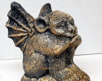 Alfredo Gargoyle 5 in. (13 cm) Gargoyle Grotesque Cast Gargoyle Statue  Medieval Gothic Stone Sculpture AvtechStoneGallery