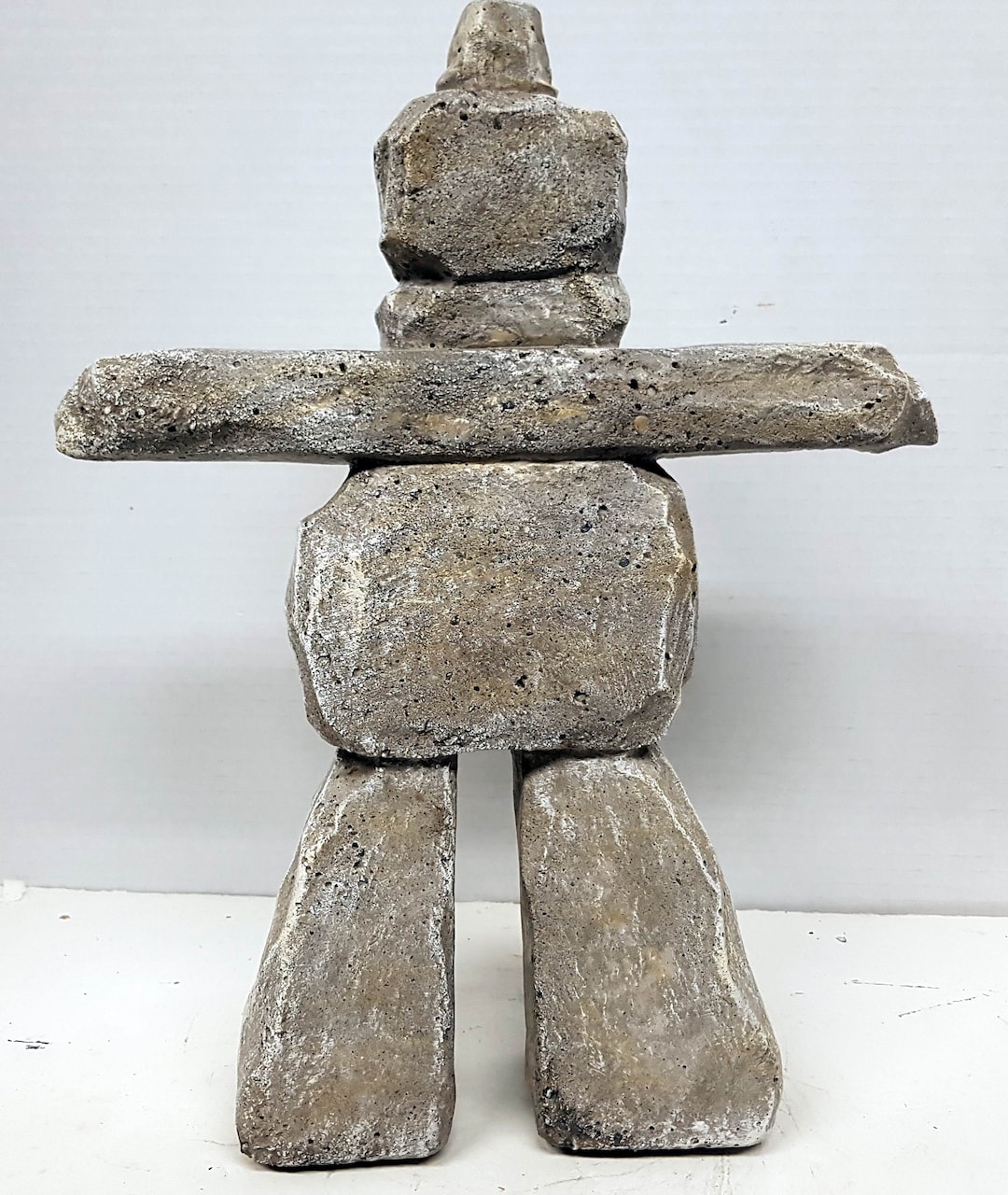 Inuksuk 13 In.(33cm), Concrete Inukshuk, Inuit Art, Stone