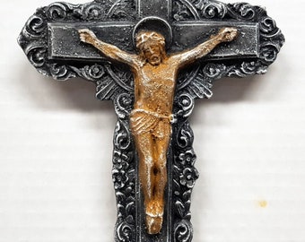 Crucifix, 7.5 in. (20 cm), The Passion, Christian Gift, Religious Gift, HydroStone Crucifix Wall Art, AvtechStoneGallery