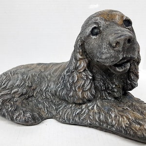 Cocker Spaniel,  Concrete Dog, 14 in. (36 cm), Garden Dog, Concrete Spaniel, Garden Critters, AvtechstoneGallery