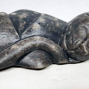Stylized Cat, Concrete Cat, 10 in.(25cm),  Pet Marker, Pet Memorial, Garden Cat, Artistic Cat, Cat Sculpture, Cat Marker, AvtechStoneGallery