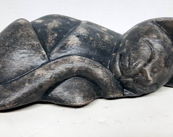 Stylized Cat, Concrete Cat, 10 in.(25cm),  Pet Marker, Pet Memorial, Garden Cat, Artistic Cat, Cat Sculpture, Cat Marker, AvtechStoneGallery