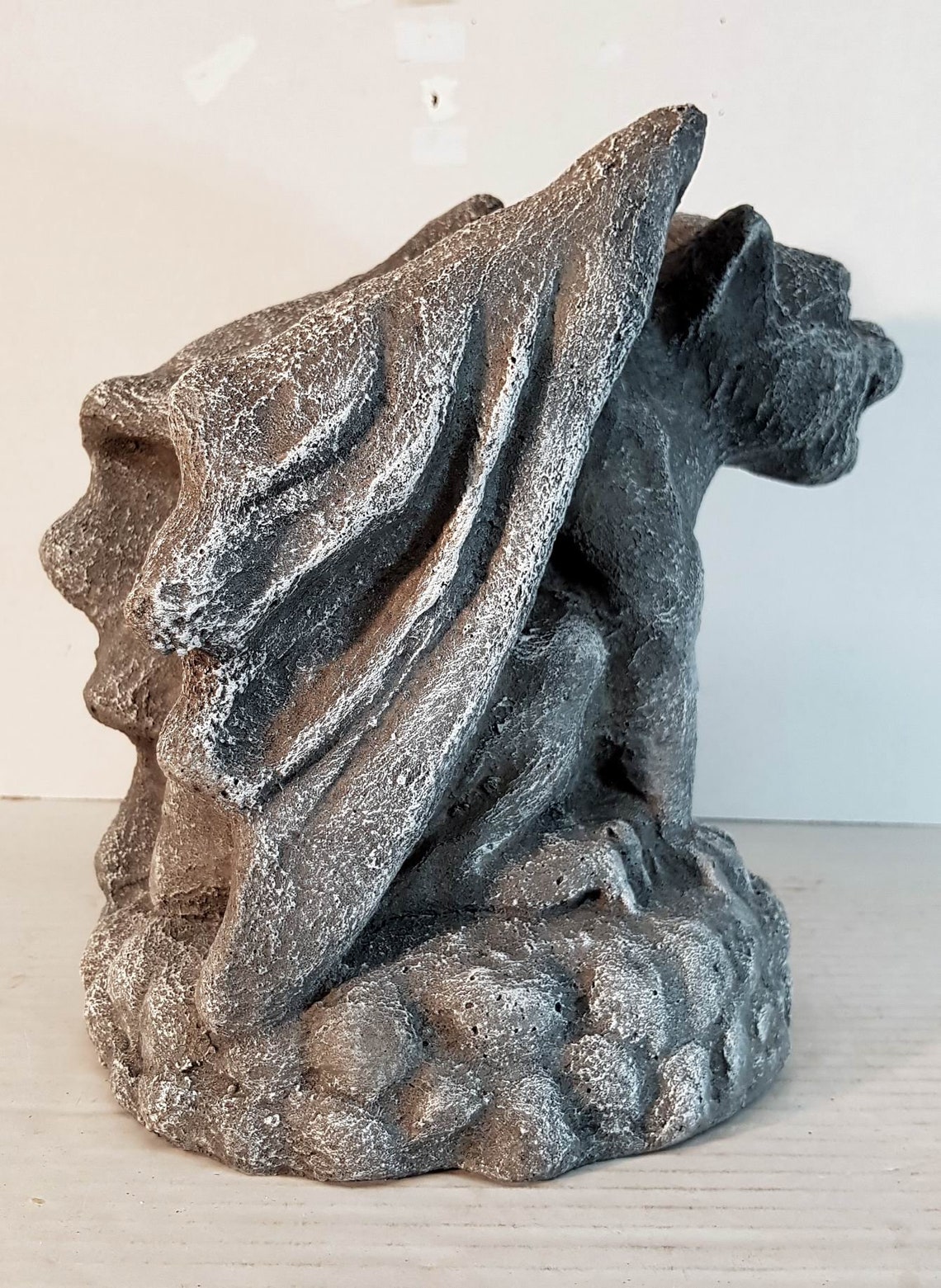 Concrete Gargoyle 8.5 in. 21 cm Cast Stone Gargoyle Etsy