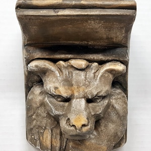 Dog Faced Griffin,  Griffin Shelf 6.5 in. (16 cm),  Gothic Medieval, Gargoyle Stone Sculpture, Griffin plaque AvtechStoneGallery