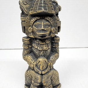 Aztec Totem,  Artistic Mexican Statue, Aztec Artifacts, Mayan Totem, Vintage Aztec,  Mexican Statue, Stone Totem, AvtechStoneGallery