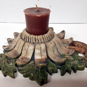 Floral Tea-Light Holder, 8 in.(20cm), Candle Holder, Tea-Light Holder, Avtechstonegallery