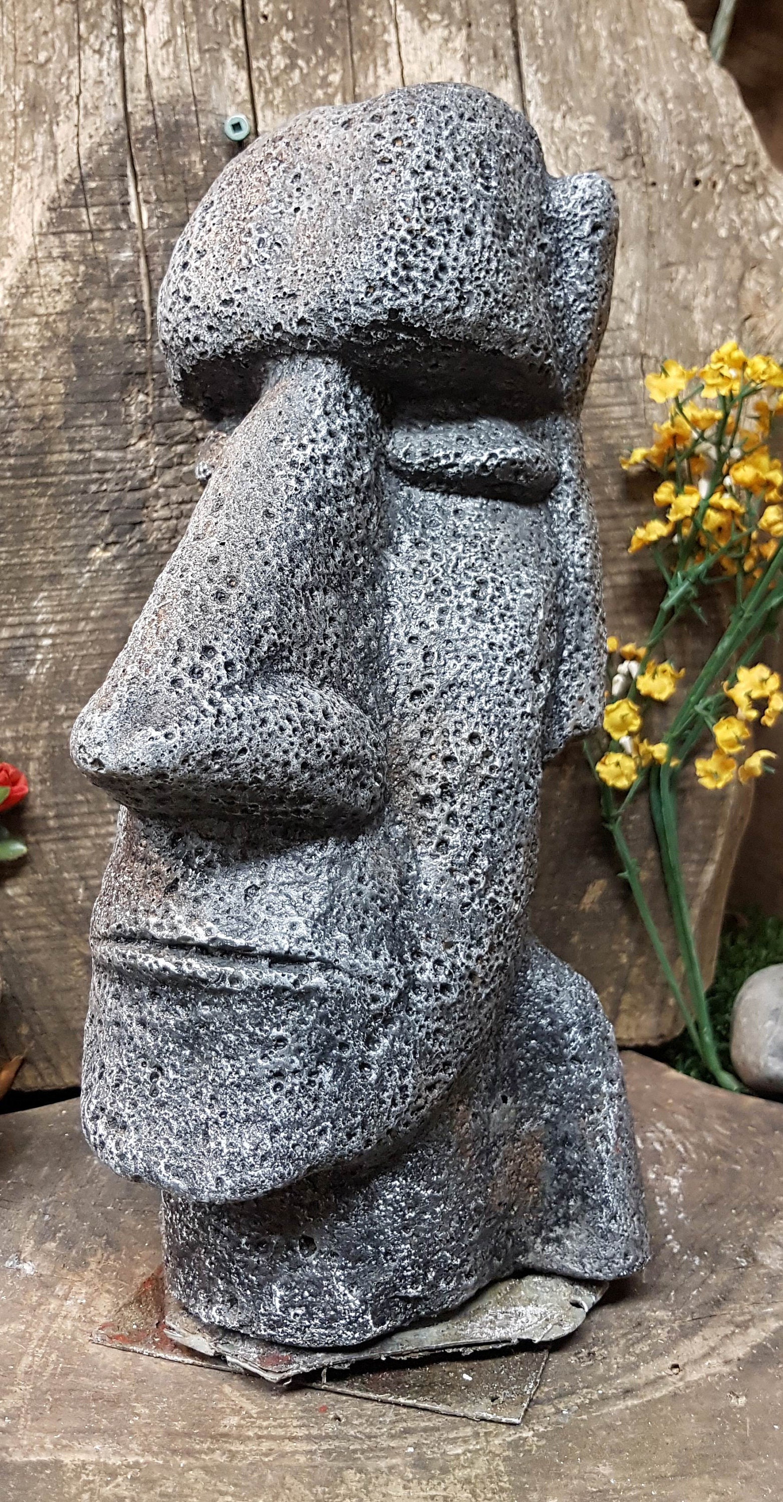 Toyvian Easter Island Moai Monolith Sculpture Moai Statues Stretchy Toy  Fairy Garden Miniatures Aquarium Fish Tank Micro Landscape Ornaments Cake