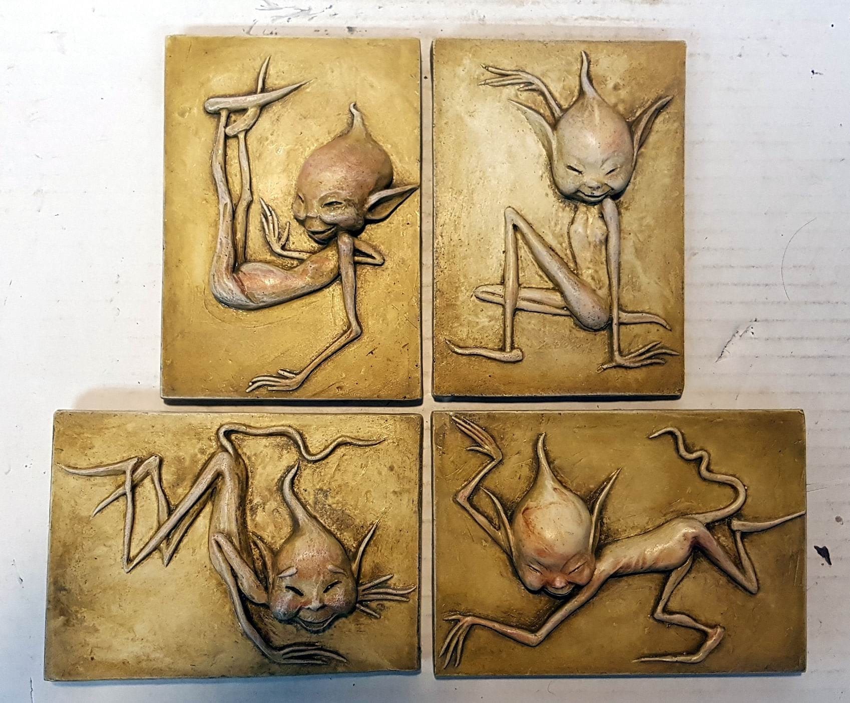 Pixie Plaques Set of 4 Pixies British Folklore Celtic Etsy Canada