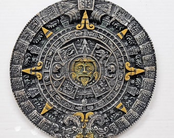 アステカ暦、10インチ（25cm）、古代文明、メソアメリカ美術