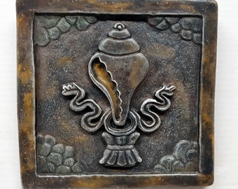 Conch Shell, 8 in.(20cm), Fertility Symbol, Tantric Rites, Buddhist Shell, Feng Shui, Female Fertiltiy, Avtechstonegallery