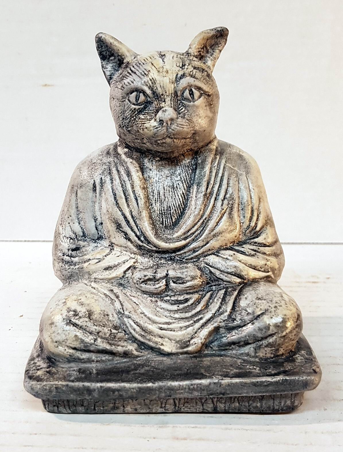 Cat Buddha 5 in. 13 cm Meditation Buddha Cat Sculpture Etsy