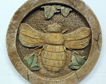 Plaque d’abeille, 10,5 (26 cm), Médaillon d’abeille, Plaque de jardin, Cintre d’art de jardin, AvtechStoneGallery