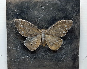 Placas de hormigón con forma de insectos, 14 cm (7 pulgadas): mariposa, cigarra, mariquita, abejorro, escarabajo, mariposa cola de golondrina, libélula, caballito del diablo, colibrí. Avtech