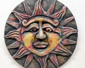 Terracotta Sun Face Etsy Canada