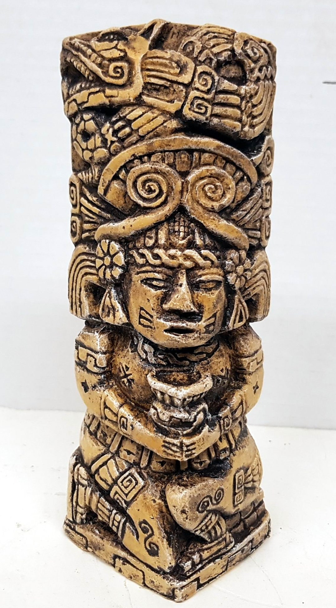 Aztec Totem, Artistic Mexican Statue, Aztec Artifacts, Mayan Totem