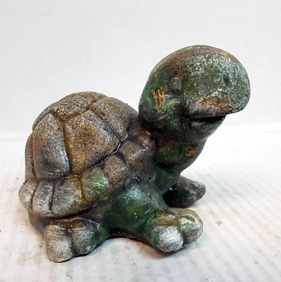 Funky Turtle, Garden Turtle, Concrete Turtle, 4 In., Franklin Turtle ...