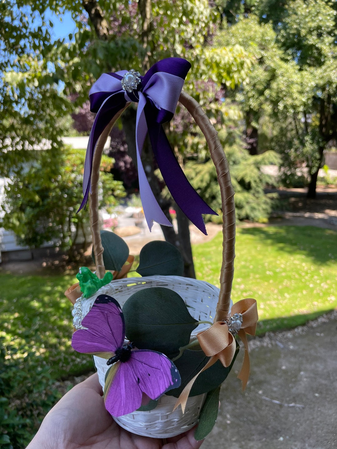 Disneys Tangled Inspired Flower Girl Basket Etsy