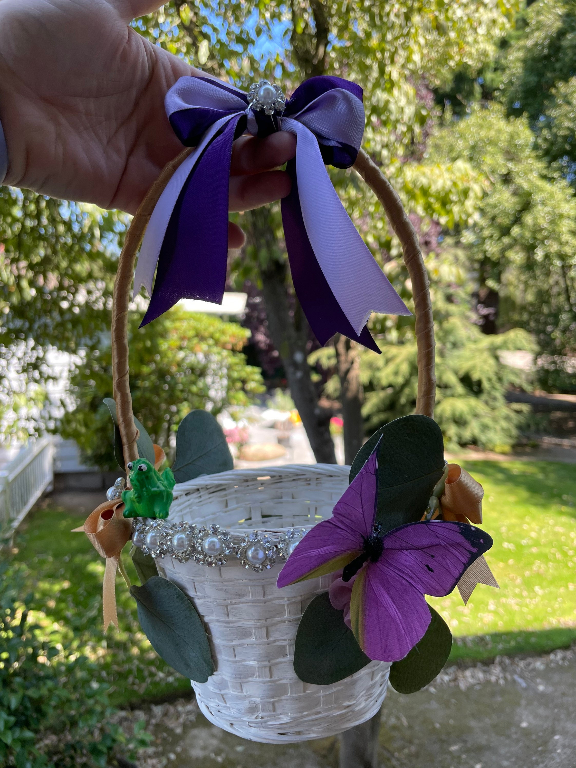 Disneys Tangled Inspired Flower Girl Basket Etsy