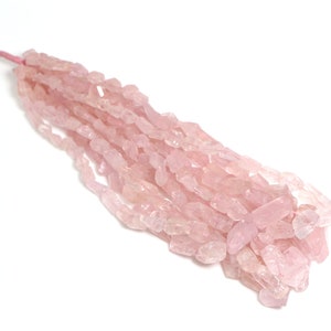 Pink Aquamarine Nugget Beads: Natural Morganite Faceted Roundels, 16&#39;&#39; Strand