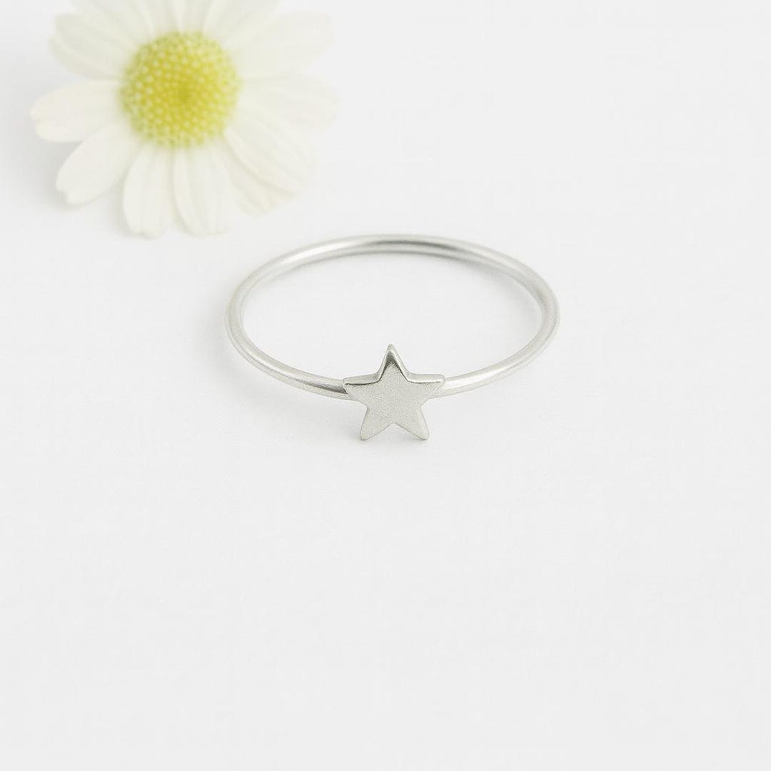 Star Promise Rings Sterling Silver Star Ring: Dainty Minimalist Twinkle Promise Ring - Etsy