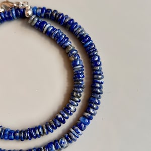 Lapis Lazuli Heishi Bead Necklace, Lapis Lazuli Beads Necklace for Women, Lapis Choker Necklace, Gemstone Beaded Necklace, Cute Wedding Gift