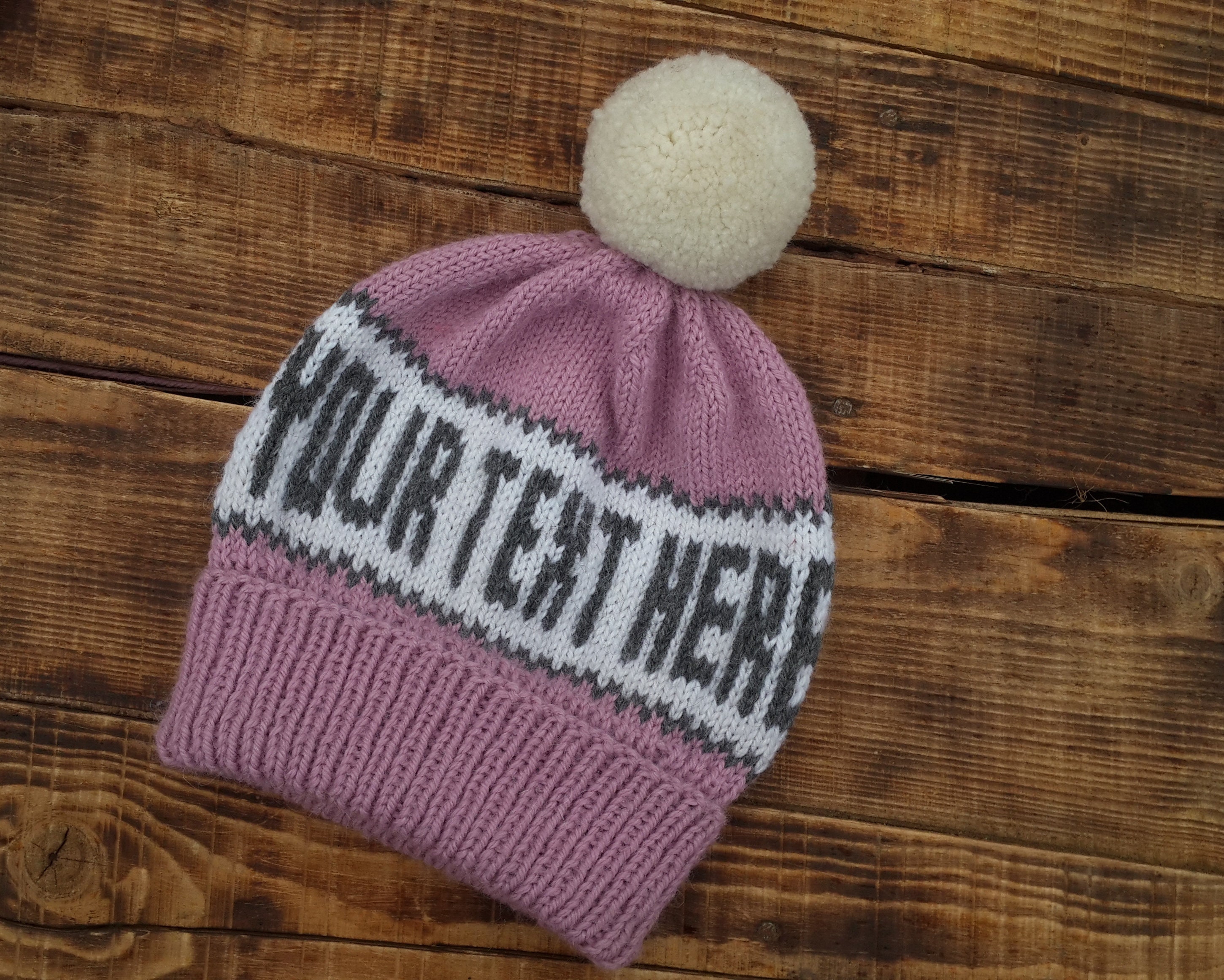 Named hat knitting pattern gift Personalized knit your own hat Etsy