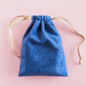 Drawstring Bags Small for Jewelry Set of 12 Blue Favor Bags - Bulk Jewelry Supplies - Gift Bag for Handmade Jewelry Maker - Merchandise Bag