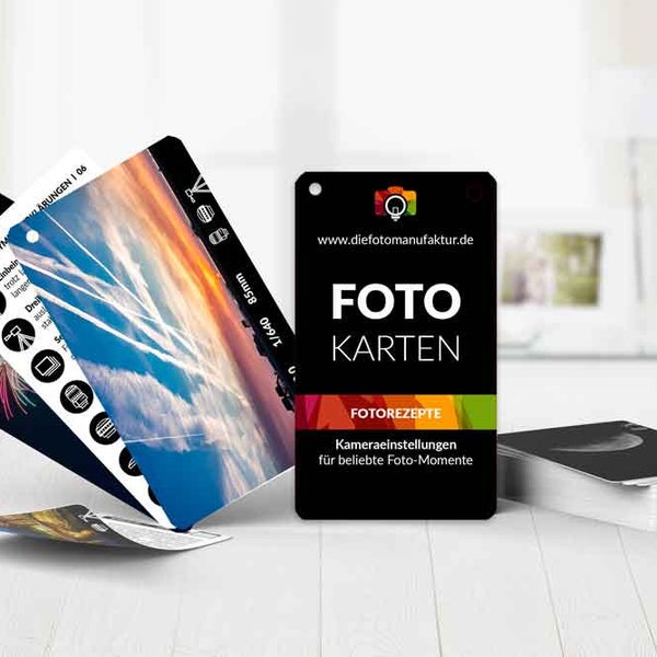 Spickzettel für Fotografen - Fotorezepte und Kameraeinstellungen für Hobbyfotografen als Checkkarte DEUTSCH / GERMAN