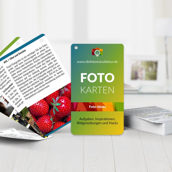Fotokarten Fotoideen - Fotoaufgaben Bildgestaltung Fotohacks & Inspiration für kreative Fotografie und Aufgaben DEUTSCH / GERMAN