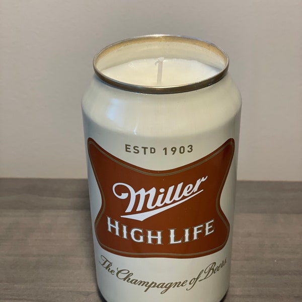 Miller High Life Handmade Soy Candle with custom scent
